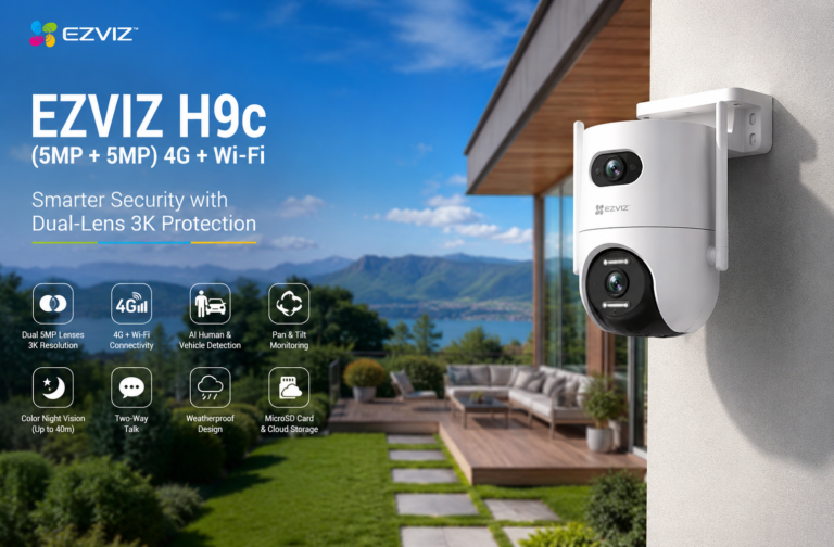 EZVIZ H9c (5MP + 5MP) 4G + Wi-Fi: Smarter Security with Dual-Lens 3K Protection